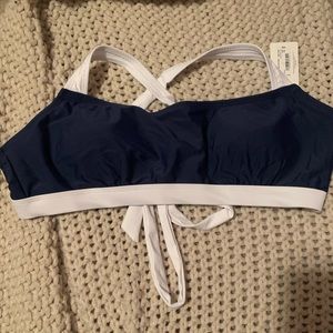 Brand New, Blue/ White, Bikini Top, Peyton and Parker